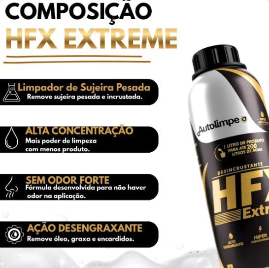 Autolimpe HFX Extreme 1L – Konzentrierter Autoreiniger für hartnäckigen Schmutz – Felgen, Fahrwerk, Motorraum, Karosserie, LKW und Motorrad