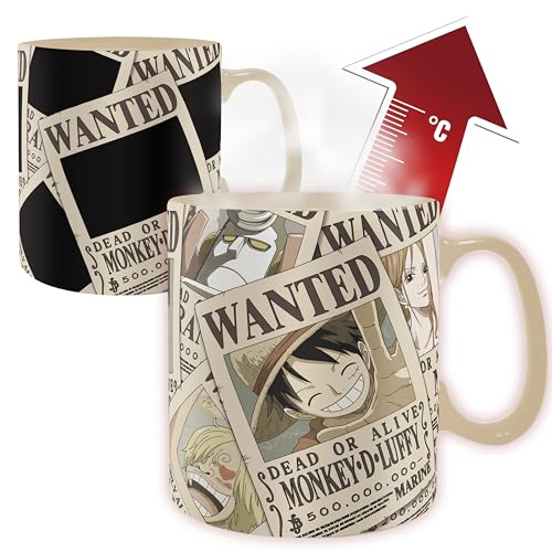 ABYstyle - ONE PIECE - Tasse change de couleur avec chaleur - 460 ml - Wanted Abysse Corp_ABYMUG405