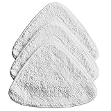 AMSAMOTION 3 Recambios de Mopas Lavables Compatible para Aspiradora Vileda Steam Power Pad, Color Blanco, Pack Familiar de