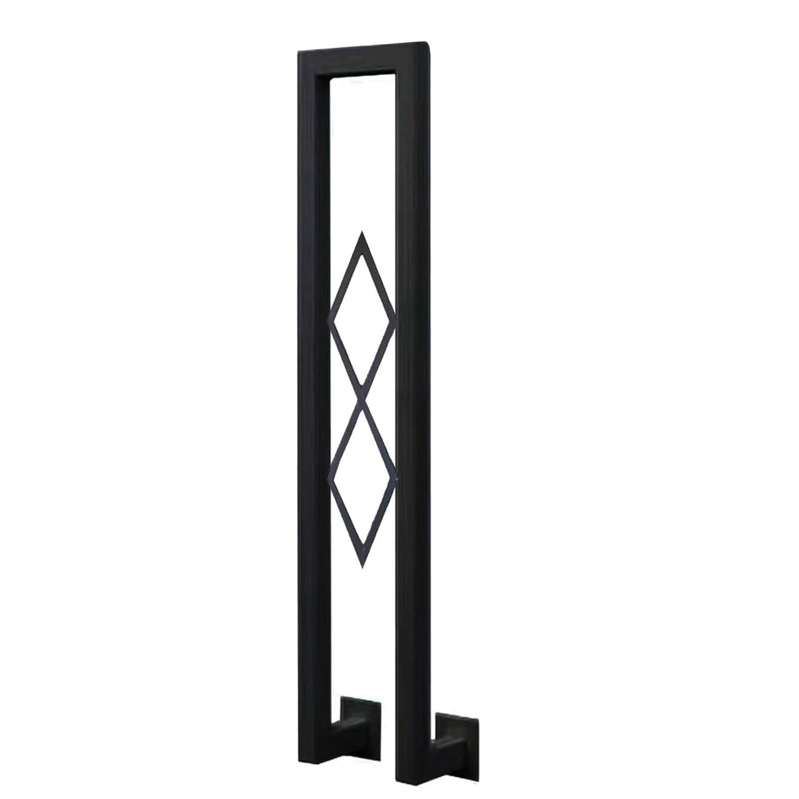 Black Wrought Iron Handrail for Outdoor Stairs Railing Fits 1 Steps, U-Shaped Hand Rail for Villa Garden Corridor Porch Deck Railing 35cm~100cm(A,85cm/33in)