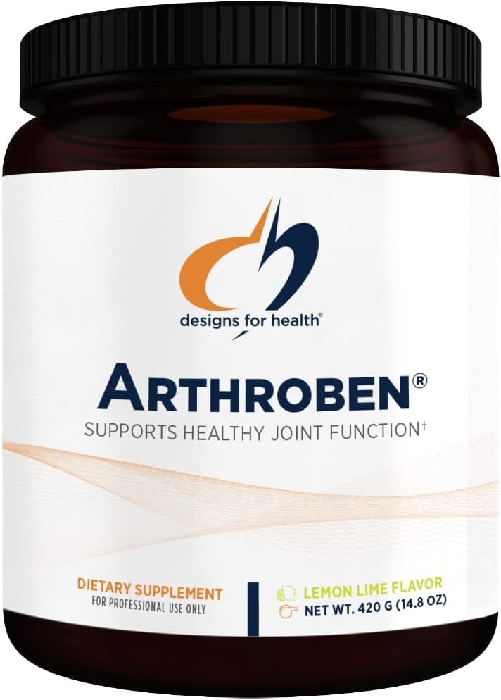 Designs for Health Arthroben Lemon Lime Flavor - Collagen Peptides Powder + Botanicals to Help Support Healthy Joints - Peptides Drink Mix, Non-GMO (30 Servings / 420g)