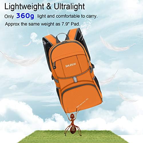 Bekahizar 35L Lightweight Foldable Backpack, Soft Hiking Backpack Travel Daypack 2 51O99GFDFZL. AC