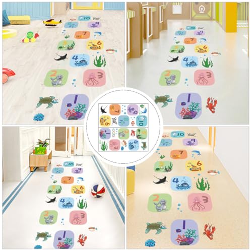 Pegatinas de mundo marino desmontables para decorar el cuarto infantil sin dañar la pared 4