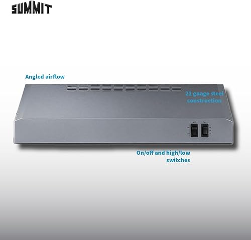 Miniatura 7 de Summit HC20SS - Campana extractora convertible para debajo del gabinete, 20 pulgadas, campana extractora convertible, acero inoxidable