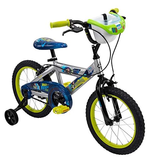Huffy 16" Disney/Pixar Toy Story Boys Bike, Handlebar Bin, Lime Green