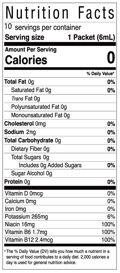 Image of Strike Force Beverage Peach Energy Drink Mix, Liquid Flavor Packs, Sugar-Free, Calorie-Free, 10 Count, with Caffeine, Taurine, B Vitamins