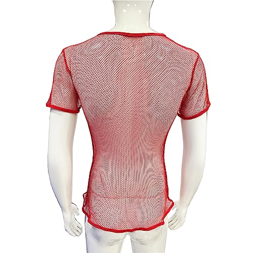 ZUYPSK Men's Fishnet Undershirt See Through Mesh Clubwear Vest Shirt Sport Tank Top3