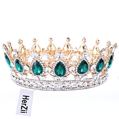 Corona de cristal HerZii con cristales brillantes para accesorios de boda, tiaras o fiesta