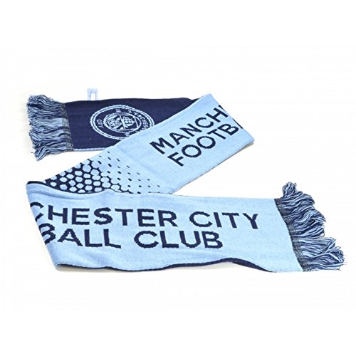 Manchester City FC Official Soccer Fade Scarf (One Size) (Light Blue/Navy)