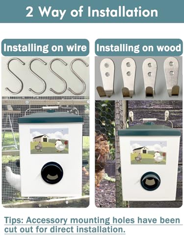 BiirBlue Alimentador automático de frango e conjunto de bebedouro, alimentador de água de frango, co