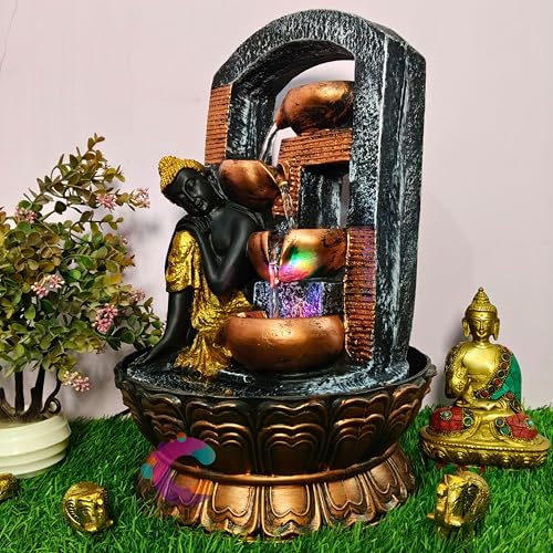 Image of Decorative Water Fountain for Home Decor, Office, Indoor & Outdoor, Garden, Puja Room, Vaastu, Reception, Spa, Gifting. (C-013)