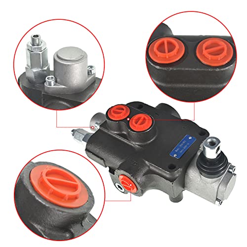 2 Spool Hydraulic Control Valve 21 GPM 3600 PSI - Manual Operation For Double Acting Cylinders