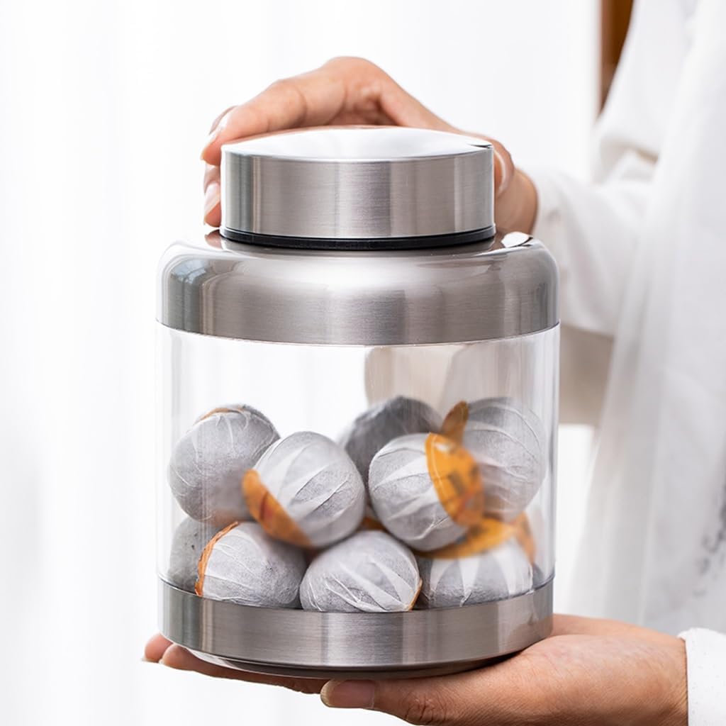SONGCHAO Sugar Jar Tea Cans, Glass Storage, Sealed, Home Decoration Ornaments Tea Canister(B)