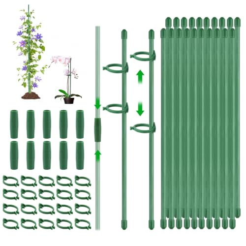 LeLiangLiang 90 Pcs Tuteur Plante Grimpante, 30cm Supports Tiges Plantes