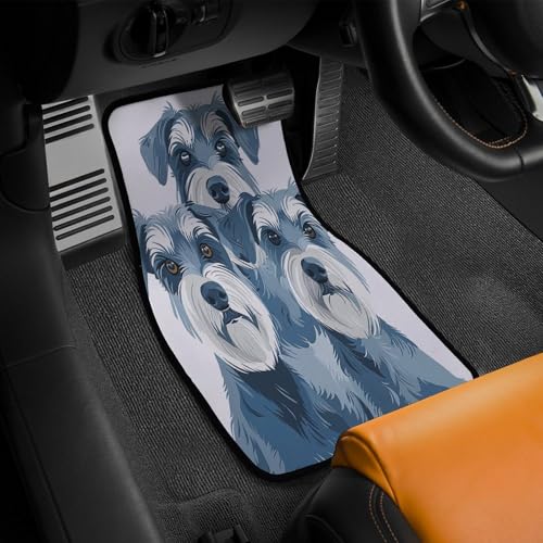 Tapis de sol de voiture pour trois petits chiens antidérapants