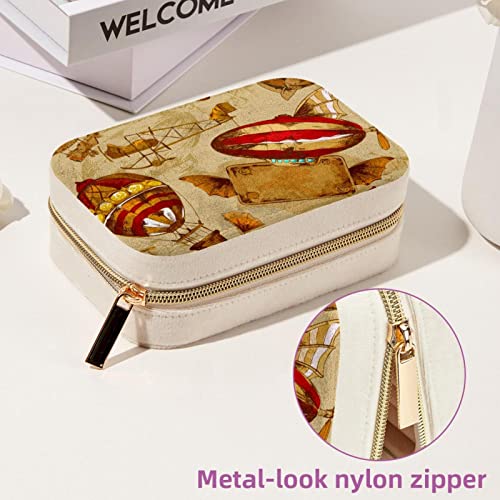 Boîte de rangement portable en velours zippée petit format - 7