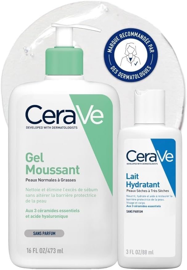 CeraVe – Hydrating Routine Set: Foaming Cleanser and Moisturizing Lotion for Combination to Oily Skin