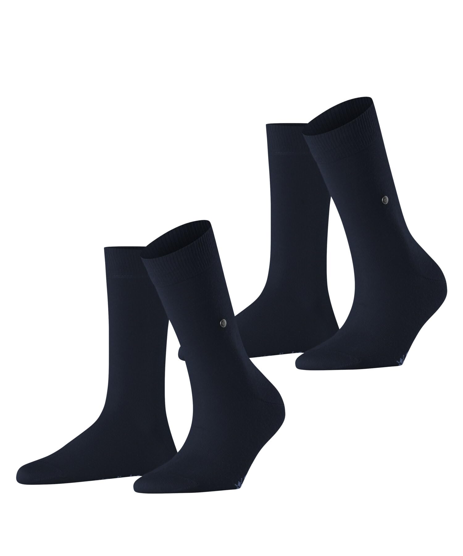 Burlington Women's Everyday Multipack W So Cotton Plain 2 Pairs Socks, Blue Marine 6120, 3.5-7