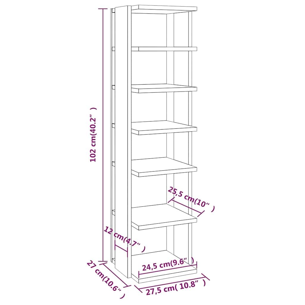 Scarpiere 2 pz Rovere Fumo 27,5x27x102 cm Legno Multistrato