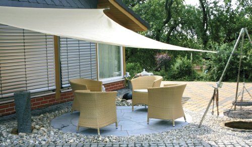 Preisvergleich Produktbild Eduplay Sonnenschutz Sonnensegel, 5x5x5m, Dreieck, beige