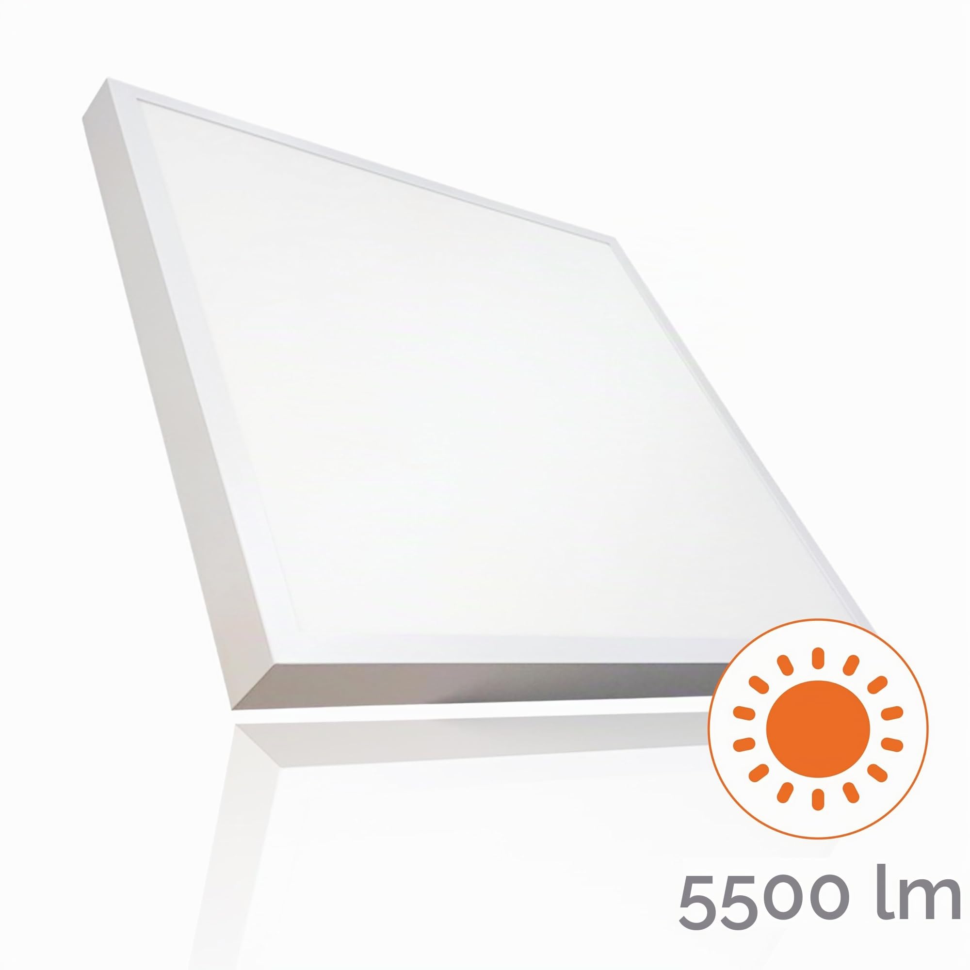 LED ATOMANT Packung mit 2 Quadatisch LED Oberfläche Deckenleucht 60x60cm 48W, CCT (Farbwahlschalter Warmweiß, Neutralweiß oder Kaltweiß), 5500 Lumen, Inklusive Treiber