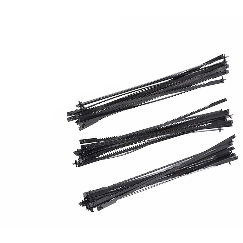 Metal Cutting Jig Blades, 127Mm Carbon Steel Fretsaw Blades Scroll Saw Blades with Cross Pin 15/18/24 Teeth Standard Fine Cut Saw Blades 36Pcs