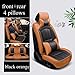 Produktbild LUOLONG Car Seat Cover,Front+Rear Leather Car Seat Cover Set for Volkswagen Polo Golf CHR Santana Passat TIGUAN Gran Lavida Lavida Lamando Cross LAVID,Black orange Luxury