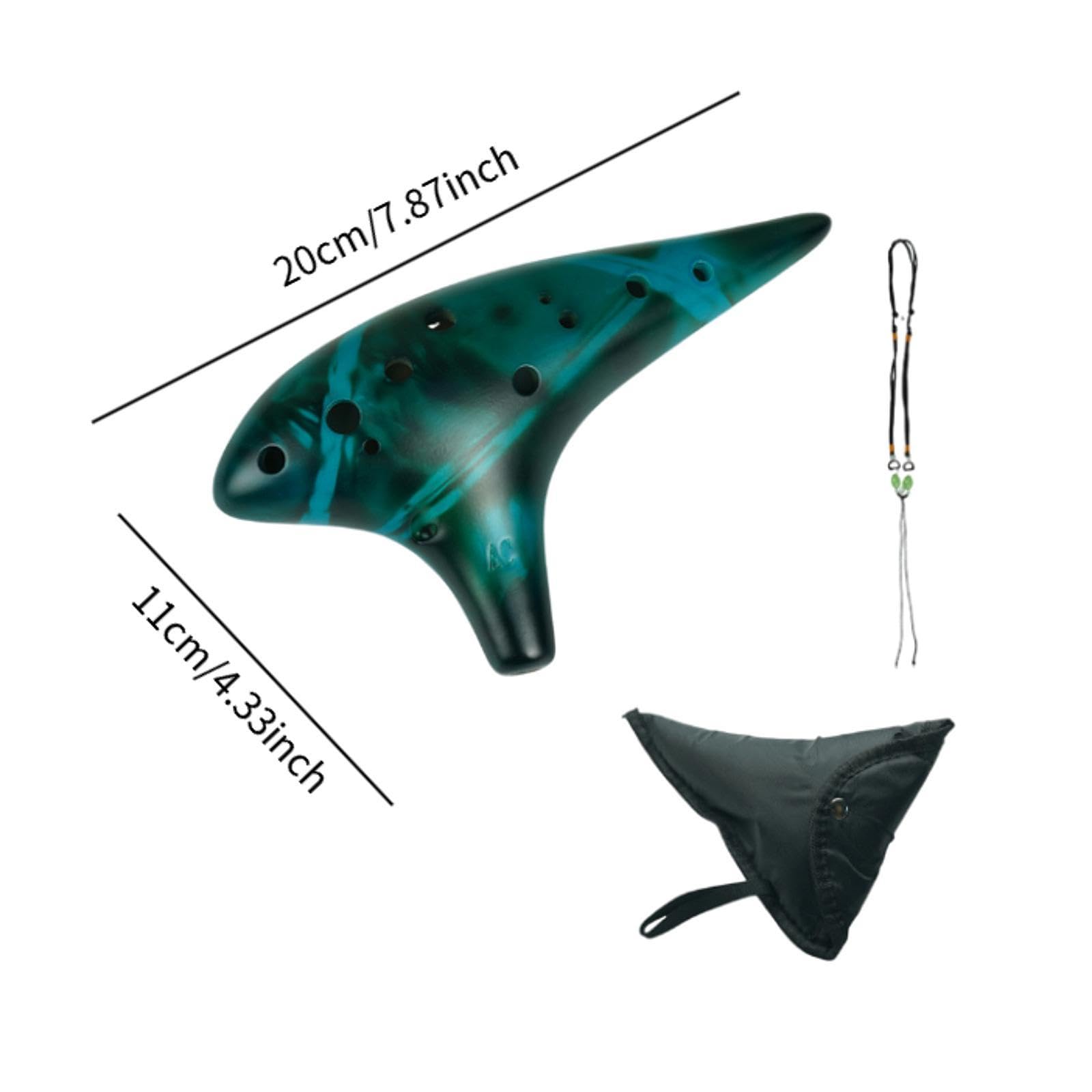 Garende 12 Hole Ocarinas Musical Instrument Ocarina Instrument Pure Tone for Adults Boys, Blue