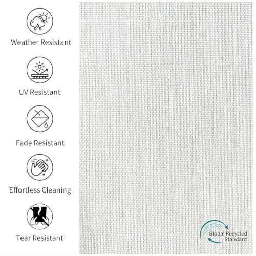 Garden lucky 23.5"x25" Outdoor Deep Seat Patio Cushions Set of 2, Deep Seat Bottom Resilient Foam Filling Water-Resistant Stain-Resistant UV Resistant Weather Resistant with YKK Zippers,Almond by Garden lucky - Image 4