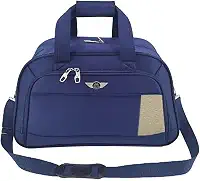 Mala Sacola de Viagem Grande Tecido Mão e Transversal Santino Cor:Azul;tamanho:G