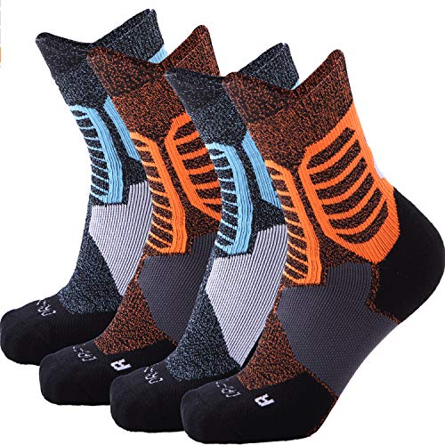 Daypicker Calcetines de Running Deportivos, Calcetines Deportivos Hombre y Mujerm Alta Absorción De Impactos,Calcetines Running Para Correr, Hacer Senderismo, Baloncesto, Ciclismo,Fútbol(2 Pares)