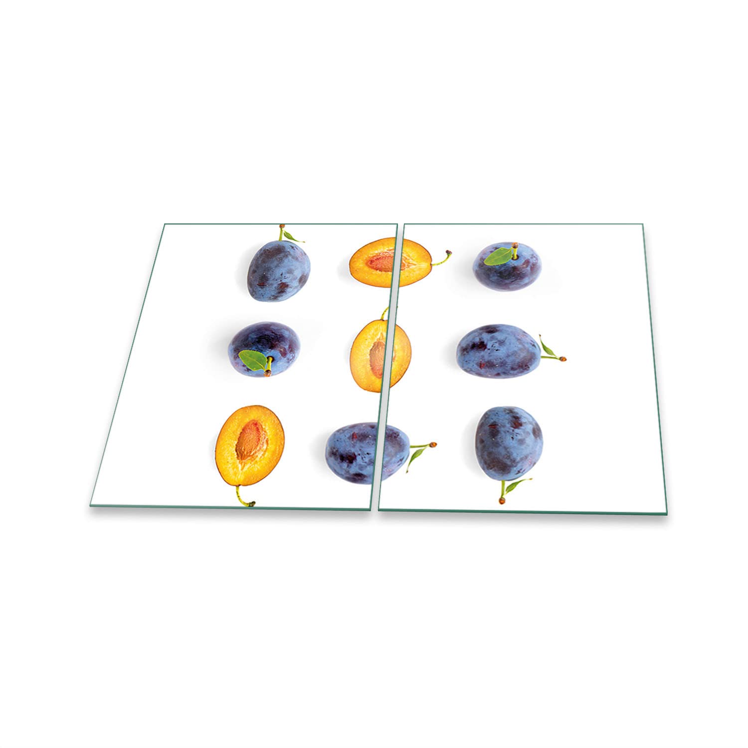 Decorwelt - Cubiertas para cubrir la vitrocerámica de las frutas azules, protección contra salpicaduras, de cristal, decoración para cocinas eléctricas, de inducción, para placas de cocina, tabla de
