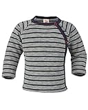Warmer Wickelpullover aus reiner Schurwolle mit seitlichen Knöpfen.