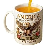Regalo delicato: con i suoi dettagli commemorativi incisi, questa da caffè per il 250° compleanno unisce funzionalità e significato emotivo. Crea un gesto e sentimentale per regali da celebrare o successi personali in relazioni . Come coppa simbolica, è un'espressione di apprezzamento e affetto ed è ideale per occasioni festive o incontri intimi.