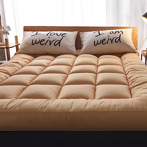 Colchón de futón japonés grueso, transpirable, plegable, para suelo, cama de camping, camello, 150 x 200 cm