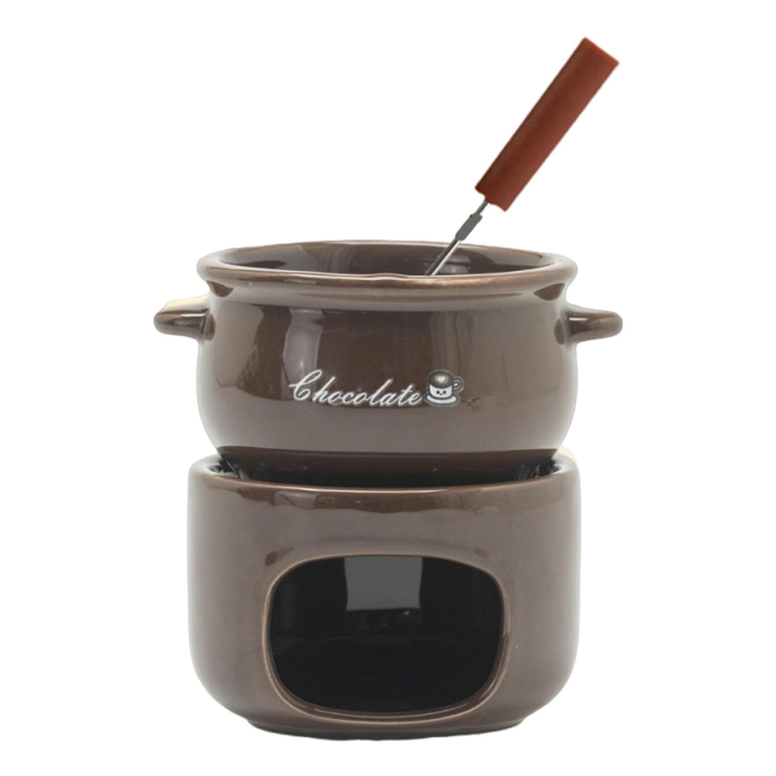 Milageto Fonduebecher aus, ideal zum Schmelzen von Käse und Schokolade, für Süßigkeiten, Desserts, Jahrestage, Date-Nights und Geburtstage, Kaffee