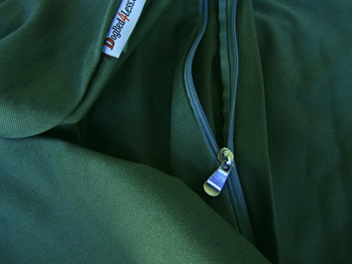Dogbed4Less Jumbo Orthopedic Extreme Comfort Memory Foam Dog Beds For Large Dog, Waterproof Lining And Machine Washable Cover, 55"X47" Pillow, Olive Green #TOP5