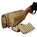 FARMSOLDIER Rifle Stock Pack Cheek Pad，Buttstock Ammo Holder Zippered Utility Pouch，Cheek Riser Padded Cheek Rest Pouch Tan