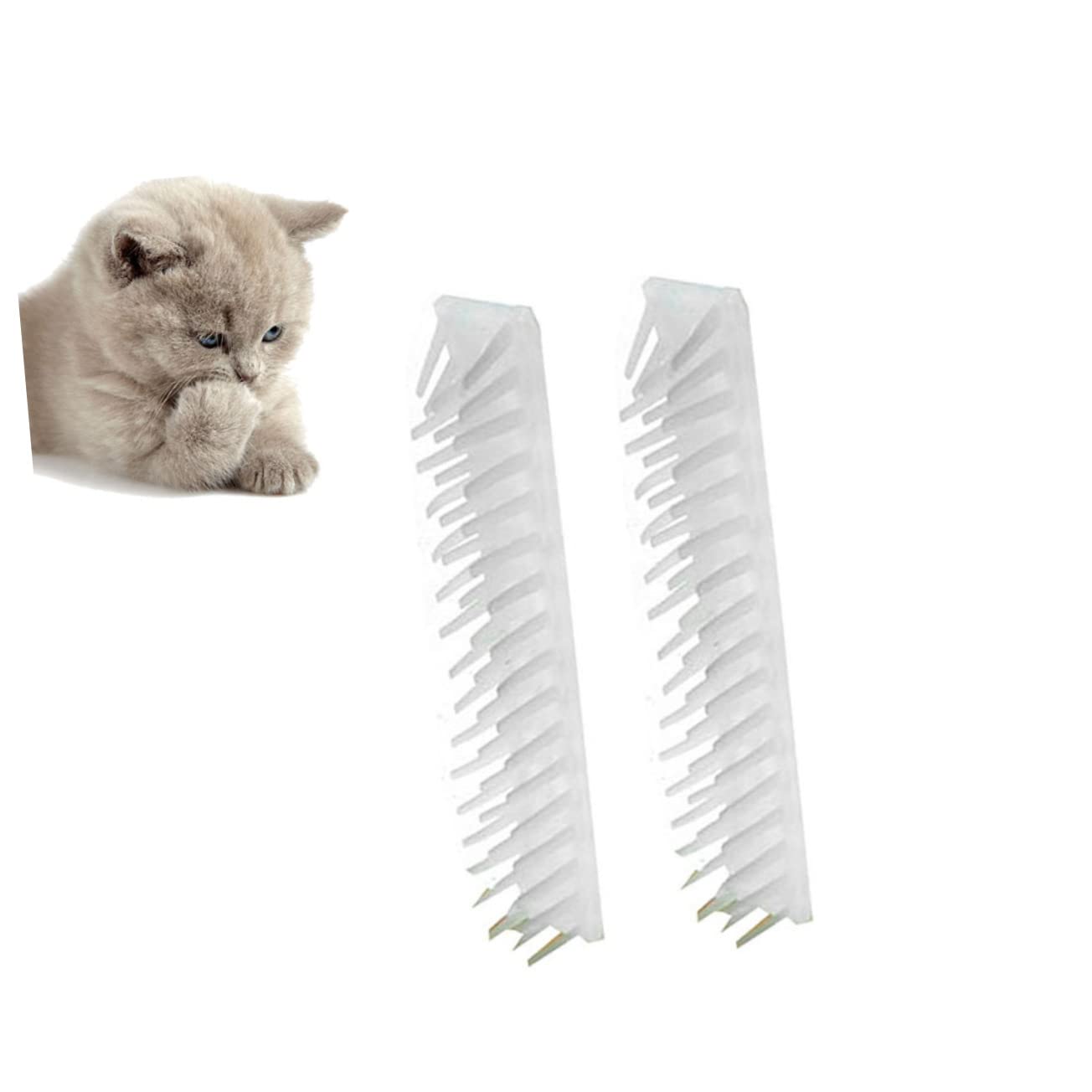 VICASKY Cat Massager Brush Set 2pcs Cat Brush for Matted Fur Slicker for Shedding Safe