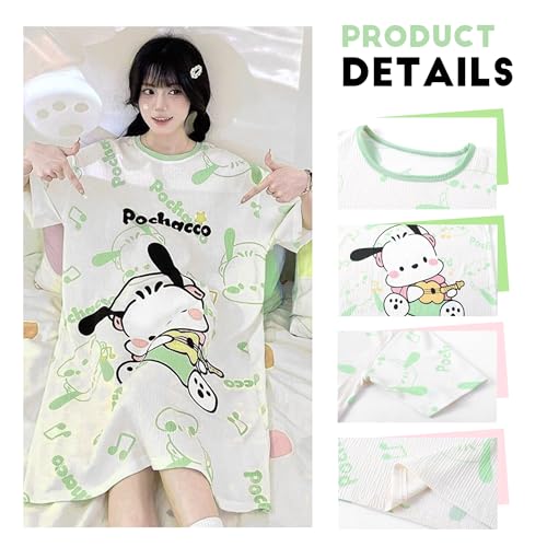 Cartoon Nightgowns for Women Girls Short Sleeve Sleep Shirt Nightshirts Summer Sleepwear Pajama Dress House Dresses4
