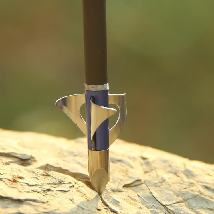 10pcs 100grain Hunting Broadheads Arrow Head Stainless Steel Arrow Point Tips for Archery Hunting Shooting Arrow Accessory