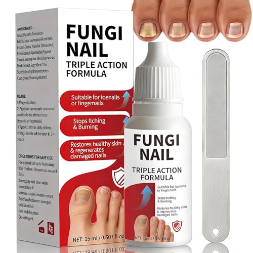 Image of Fungal Nail Treatment Extra Strong,Nail Fungus Treatment for Toenail Toenail Fungus Treatment Nail Repair Growth Treatment for Thick,Discolored,Brittle Nails, Safe and Gentle Includes File(15ML)