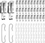 Roof Heat Cable Clips and Spacers Kits, Gutter Pipe Ice Melt Insulation Support Accessories for Melting Frozen Snow(38+32 Pcs)