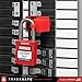 TRADESAFE Lockout Tagout Locks Set - 10 Red Loto Locks, Lockout Locks Keyed Different, 1 Key Per Lock, OSHA Compliant Lock Out Tag Out Padlocks, Safety Padlocks for Electrical Lockout Tag Out Kits