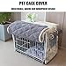 PA-DABAOO Small Dog/Cat Dog Crate Cover,Warmth Dog Crate Cover for Winter,Indoor Pet Kennel Warm Covers,with Roll-Up Door & Window, Animal Cage Protector,Sleep Soundly All Night,Beige