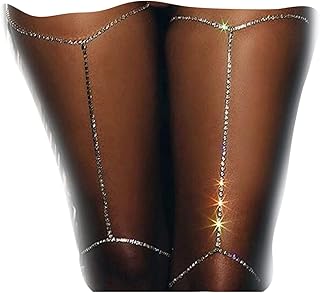 لارانسي سلسلة فخذ فضية مثيرة للجسم مزينة باحجار الراين اللامعة والساق، سلسلة بيكيني للشاطئ، مجوهرات للجسم للنساء والفتيات، قطعتين