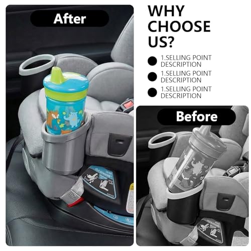 Portavasos 4 en 1 para auto, compatible con Graco, 2 piezas miniatura 5