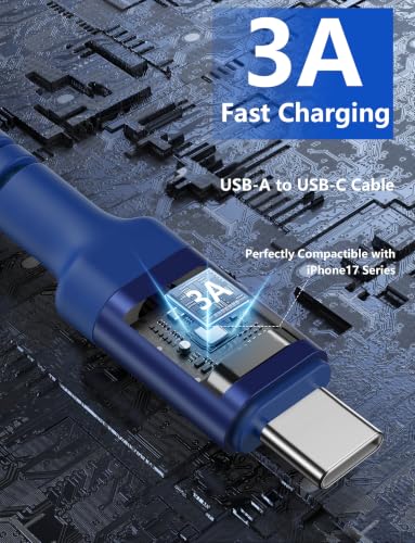 Image of USB to USB C Cable 3A Fast Charging, USB A to USB C Cord [2 Pack, 6FT]