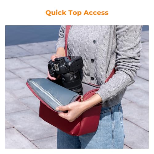 Image of K&F CONCEPT Camera Sling Bag Small Crossbody Bag | For DSLR /SLR Camera, Cute & Compact, Shoulder Photography Bags, Compatible for Canon /Nikon /Sony, BS09