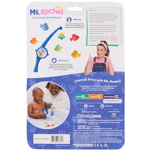 Ms. Rachel Counting Fishes Playset with 5 Floatable Toy Fish & Fishing Rod - image 9